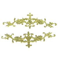 Filigree Brass Stampings, Flower, plated, hollow 