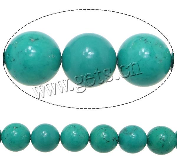 Synthetic Turquoise Beads, Round, different size for choice & Customized, more colors for choice, Hole:Approx 1.5mm, Length:Approx 16 Inch, Sold By Strand