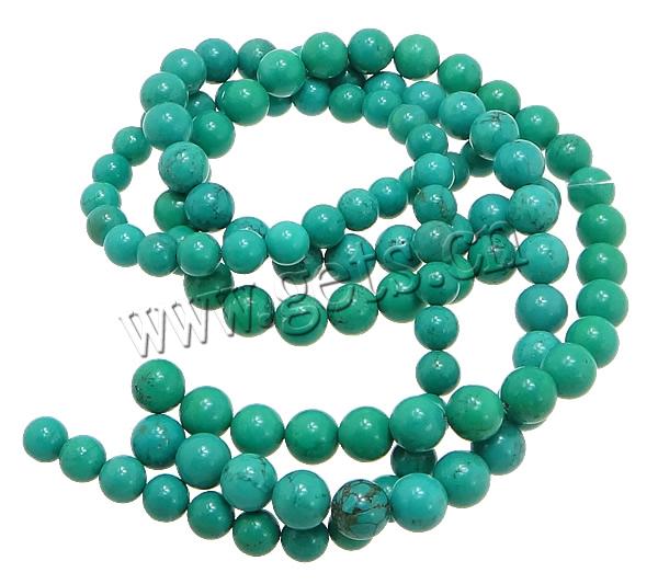 Synthetic Turquoise Beads, Round, different size for choice & Customized, more colors for choice, Hole:Approx 1.5mm, Length:Approx 16 Inch, Sold By Strand