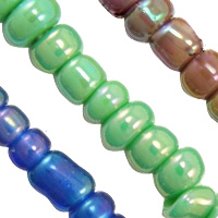Opaque Rainbow Glass Seed Beads