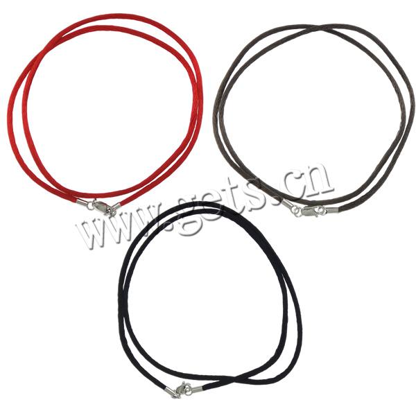 Necklace Cord, Polyamide, sterling silver clasp, different styles for choice & imported, more colors for choice, 1.5mm, Length:Approx 18 Inch, Sold By Strand