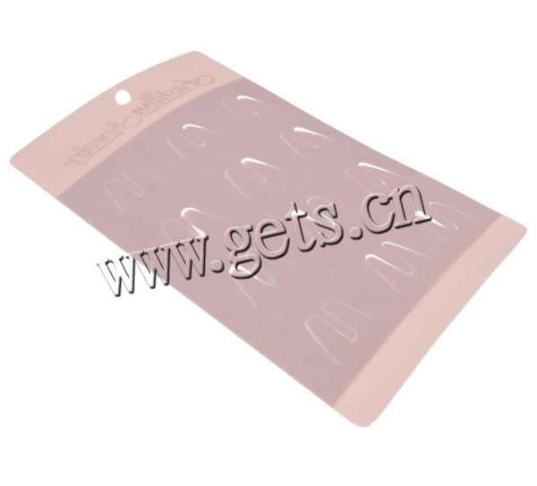 ヘアピンの展示カード, ポリプロピレン(PP), 長方形, カスタマイズ, ピンク, 90x148mm, 1000パソコン/バッグ, 売り手 バッグ