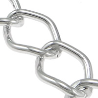 アルミニウム ツイスト楕円鎖, メッキ, 無色 長さ:100 M, 売り手 ロト