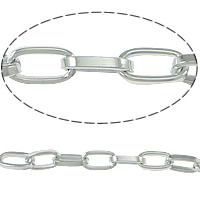 Aluminum Oval Chain, plated m 