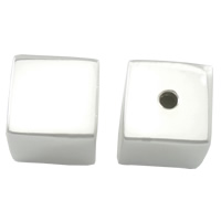 Sterling Silver Beads, 925 Sterling Silver, Cube, plated Approx 1.5mm 