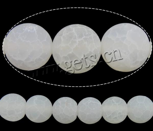 Natural Effloresce Agate Beads, Round, more sizes for choice, white, Hole:Approx 1-1.5mm, Length:Approx 14 Inch, Sold By Strand