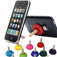 PVC Plastic Cell Phone Holder, with sucker, mixed colors, lead & cadmium free 
