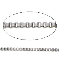 Stainless Steel Box Chain, 304 Stainless Steel original color 