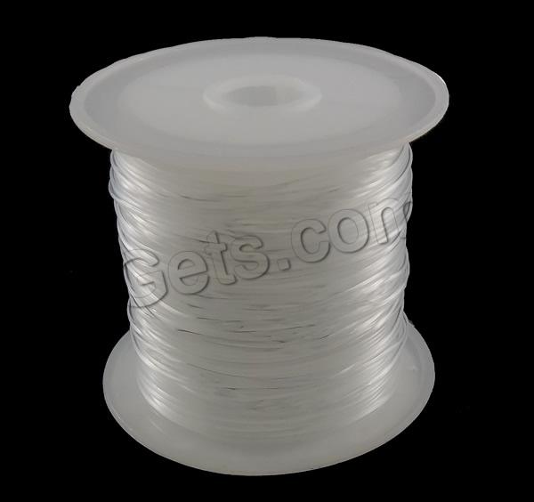 Fil de cristal, fil en cristal, avec bobine plastique, élastique, normes différentes pour le choix & Personnalisé, blanc, 100m/bobine, Vendu par bobine