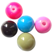 Baking Varnish Glass Beads, Round, stoving varnish & Customized Approx 1-2mm Approx 32 Inch 