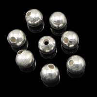 Weinlese Messing Perlen, rund, plattiert, keine, 5mm, Bohrung:ca. 1.5mm, 10000PCs/Tasche, verkauft von Tasche
