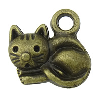 Zinc Alloy Animal Pendants, Cat, plated cadmium free Approx 2.5mm, Approx 