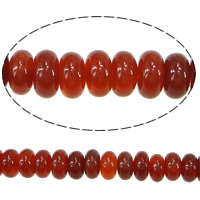 Perles Agates rouges naturelles, agate rouge, rondelle Environ 0.8mm Environ 16 pouce Vendu par brin