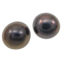 Perlas Freshwater Perforadas, Perlas cultivadas de agua dulce, Botón, natural, perforado medio, más colores para la opción, Grado A, 6.5-7mm, agujero:aproximado 0.8mm, 56parespareja/Set, Vendido por Set