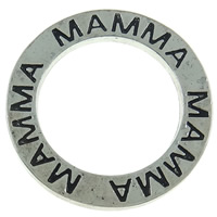 Zinc Alloy Linking Ring, plated, with letter pattern nickel, lead & cadmium free Approx 16mm 