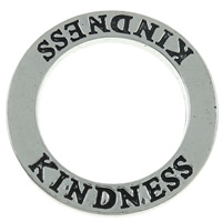 Zinc Alloy Linking Ring, word kindness, plated, with letter pattern nickel, lead & cadmium free Approx 15mm 