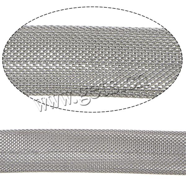 Stainless Steel Wire Mesh Ribbon, 304 Stainless Steel, more sizes for choice, original color, Sold By m