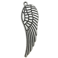Wing Shaped Zinc Alloy Pendants, plated cadmium free Approx 1.5mm 