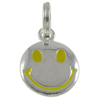 Zinc Alloy Cartoon Pendant, Smiling Face, plated Approx 