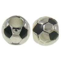 Enamel Zinc Alloy European Beads, Football, plated, Customized & without troll Approx 5mm 