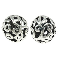 Zinc Alloy Hollow Beads, Round, plated nickel, lead & cadmium free Approx 2mm 