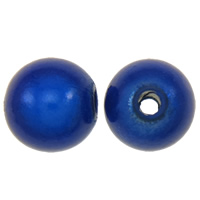 Perles Miracle acryliques, Acrylique, Rond, peinture, couleur bleu foncé, 8mm Environ 2mm, Environ Vendu par sac