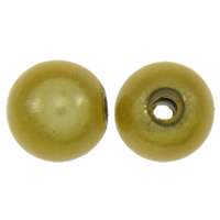 Perles Miracle acryliques, Acrylique, Rond, peinture, Jaune, 8mm Environ 2mm, Environ Vendu par sac