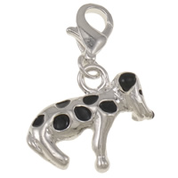Zinc Alloy Lobster Clasp Charm, Dog, plated, Customized & enamel Approx 4mm 