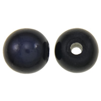 Perles Miracle acryliques, Acrylique, Rond, peinture, noire, 8mm Environ 2mm, Environ Vendu par sac