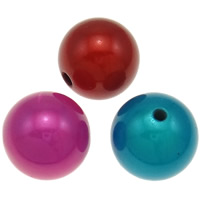 Miracle Acryl Perlen, rund, Spritzlackierung, traumhaft, keine, 20mm, Bohrung:ca. 3mm, ca. 110PCs/Tasche, verkauft von Tasche