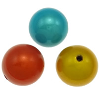 Perles Miracle acryliques, Acrylique, Rond, peinture, plus de couleurs à choisir, 18mm Environ 2mm, Environ Vendu par sac