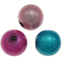 Perles Miracle acryliques, Acrylique, Rond, peinture, plus de couleurs à choisir, 8mm Environ 1.5mm, Environ Vendu par sac