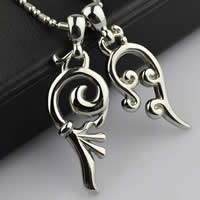 Stainless Steel Couple Pendant, 316L Stainless Steel, Wing Shape, for couple, original color Approx 3-5mm 