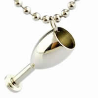 Stainless Steel Pendants, 316L Stainless Steel, Cup, original color Approx 3-5mm 
