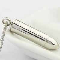 Stainless Steel Bullet Pendant, 316L Stainless Steel, original color Approx 3-5mm 