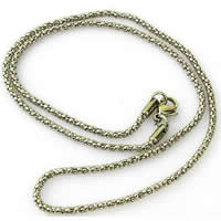 Halskette, 316 L Edelstahl, Laterne Kette, originale Farbe, 3mm, Länge:ca. 20 ZollInch, verkauft von Strang