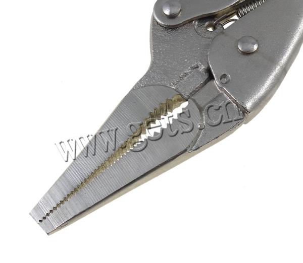 Iron Locking Pliers, platinum color plated, different size for choice, 57x220x18mm, 120PCs/Lot, Sold By Lot