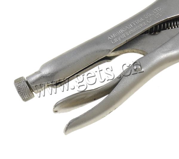 Iron Locking Pliers, platinum color plated, different size for choice, 57x220x18mm, 120PCs/Lot, Sold By Lot