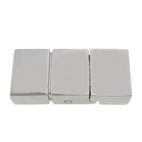 Zinc Alloy Leather Cord Clasp, Rectangle, plated Approx 