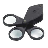 ABS Plastic Magnifier, with Glass, 10 times Inner Approx 21mm 
