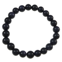 Blue Goldstone Bracelet, with Elastic Thread, 8mm Approx 7.5 Inch 