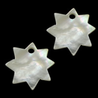 White Shell Pendants, Flower, natural Approx 2.8mm 