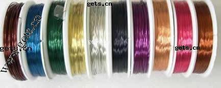 Brass Wire, with plastic spool, plated, more colors for choice, lead & cadmium free, 0.7mm, 10PCs/Lot, 2.5m/PC, Sold By Lot