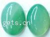 Agate Cabochon, Green Agate, Oval 