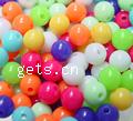 Plastic Pony Beads, Round, mixed colors, 12mm 