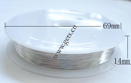 Brass Wire, with plastic spool, plated, more colors for choice, lead & cadmium free, 0.7mm, 10PCs/Lot, 2.5m/PC, Sold By Lot