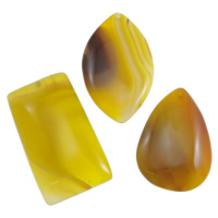 Yellow Agate Pendant, natural, mixed, 8-75mm Approx 2mm 