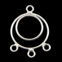 Sterling Silver Chandelier Component, 925 Sterling Silver, Donut, 1/3 loop Approx 2mm 