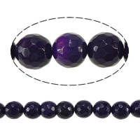 Natural Purple Agate Beads, Round, Customized & faceted Approx 1-1.5mm Approx 15.5 Inch 