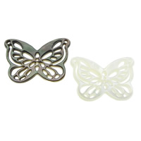 Shell Jewelry Connector, Butterfly, 1/1 loop & hollow Approx 1.5mm 